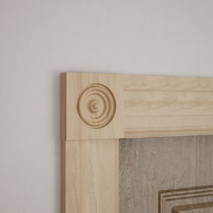 Ekena Millwork 4 1/2"W x 4 1/2"H x 7/8"P Americraft Solid Hardwood Stain Grade Bullseye Rosette with Squared Edge - Image 28