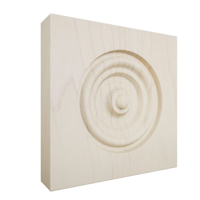 Ekena Millwork 4 1/2"W x 4 1/2"H x 7/8"P Americraft Solid Hardwood Stain Grade Bullseye Rosette with Squared Edge - Image 33