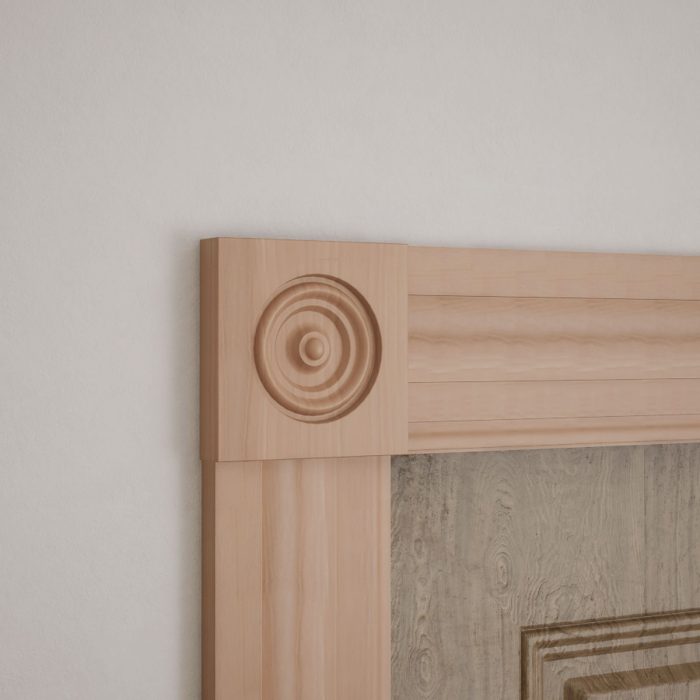 Ekena Millwork 4 1/2"W x 4 1/2"H x 7/8"P Americraft Solid Hardwood Stain Grade Bullseye Rosette with Squared Edge - Image 49