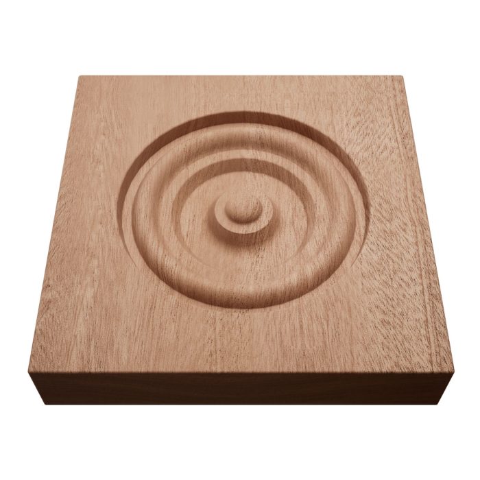 Ekena Millwork 4 1/2"W x 4 1/2"H x 7/8"P Americraft Solid Hardwood Stain Grade Bullseye Rosette with Squared Edge - Image 57