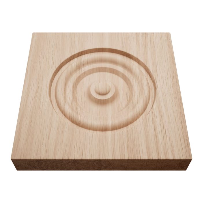 Ekena Millwork 5 1/2"W x 5 1/2"H x 7/8"P Americraft Solid Hardwood Stain Grade Bullseye Rosette with Squared Edge - Image 16