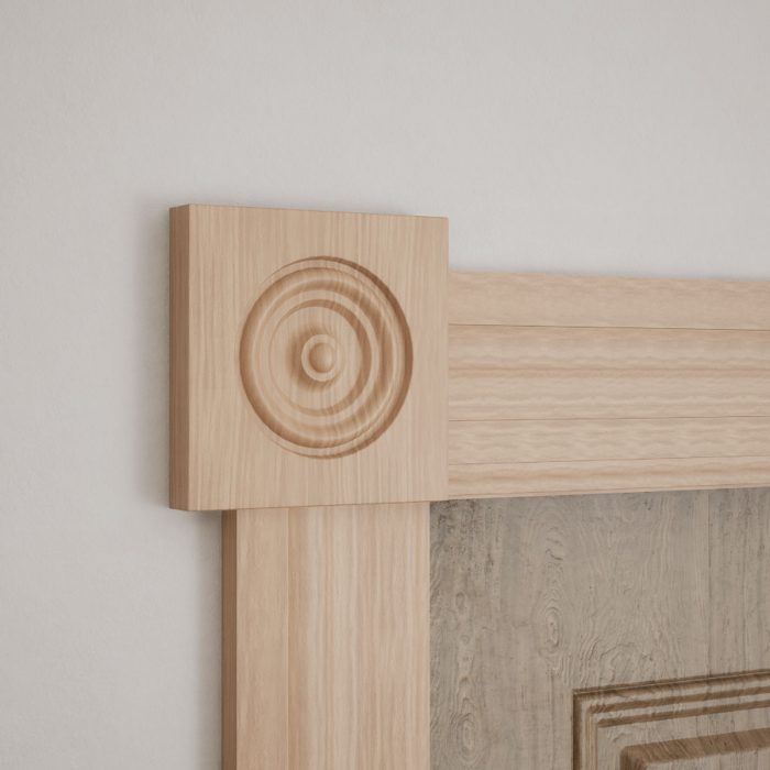 Ekena Millwork 5 1/2"W x 5 1/2"H x 7/8"P Americraft Solid Hardwood Stain Grade Bullseye Rosette with Squared Edge - Image 18
