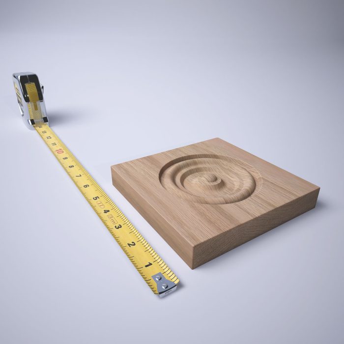Ekena Millwork 5 1/2"W x 5 1/2"H x 7/8"P Americraft Solid Hardwood Stain Grade Bullseye Rosette with Squared Edge - Image 27