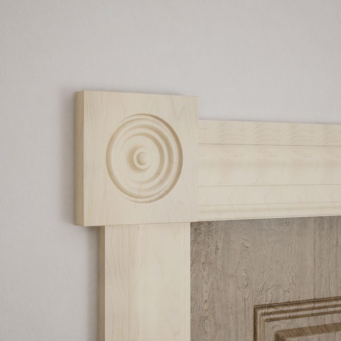 Ekena Millwork 5 1/2"W x 5 1/2"H x 7/8"P Americraft Solid Hardwood Stain Grade Bullseye Rosette with Squared Edge - Image 38