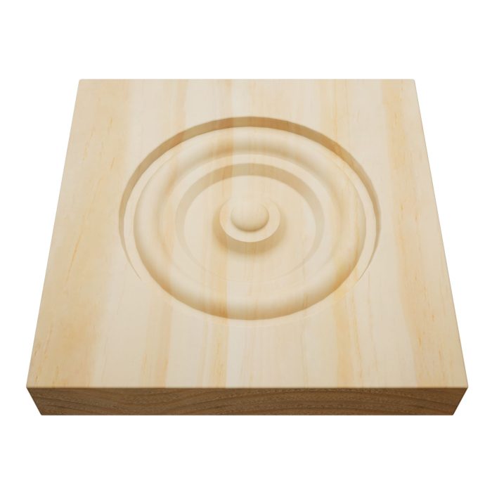 Ekena Millwork 5 1/2"W x 5 1/2"H x 7/8"P Americraft Solid Hardwood Stain Grade Bullseye Rosette with Squared Edge - Image 65