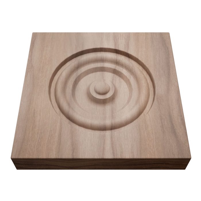 Ekena Millwork 5 1/2"W x 5 1/2"H x 7/8"P Americraft Solid Hardwood Stain Grade Bullseye Rosette with Squared Edge - Image 75