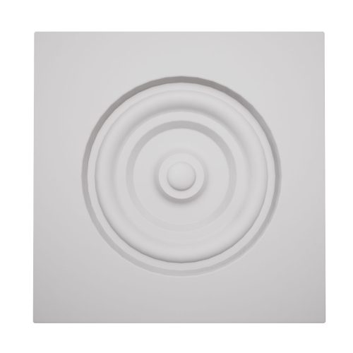 Americraft ROSBS6 Solid Stain Grade Bullseye Rosette Squared Edge