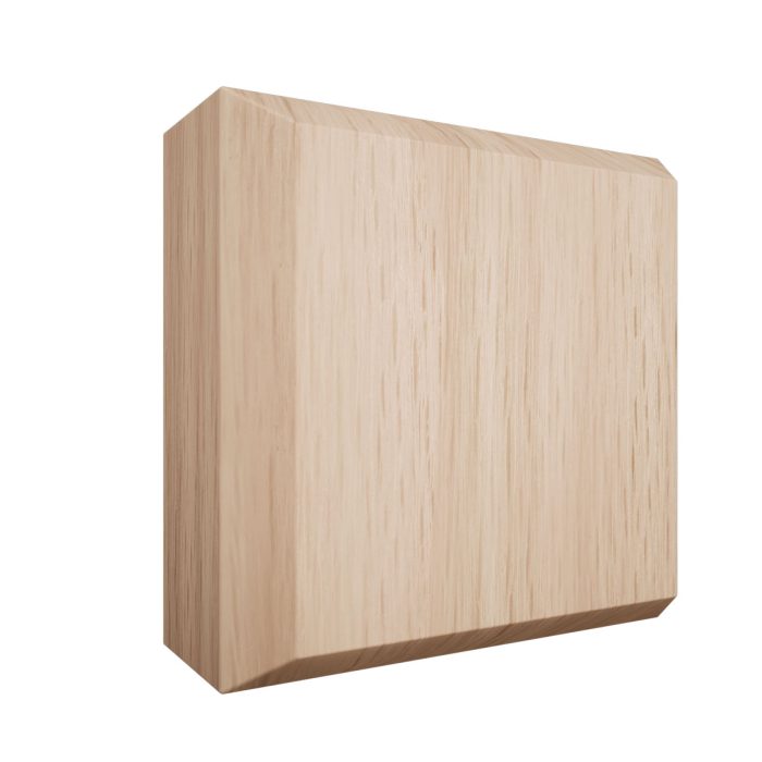 Ekena Millwork 2 1/2"W x 2 1/2"H x 7/8"P Americraft Solid Hardwood Stain Grade Standard Smooth Rosette with Beveled Edge - Image 13