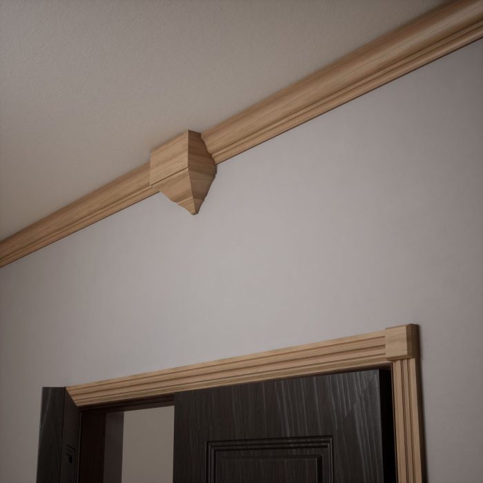 Ekena Millwork 2 1/2"W x 2 1/2"H x 7/8"P Americraft Solid Hardwood Stain Grade Standard Smooth Rosette with Beveled Edge - Image 30