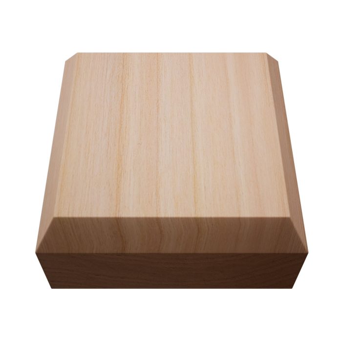 Ekena Millwork 2 1/2"W x 2 1/2"H x 7/8"P Americraft Solid Hardwood Stain Grade Standard Smooth Rosette with Beveled Edge - Image 46