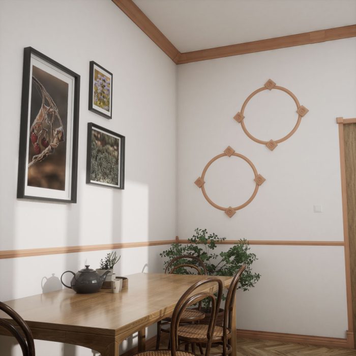 Ekena Millwork 2 1/2"W x 2 1/2"H x 7/8"P Americraft Solid Hardwood Stain Grade Standard Smooth Rosette with Beveled Edge - Image 51
