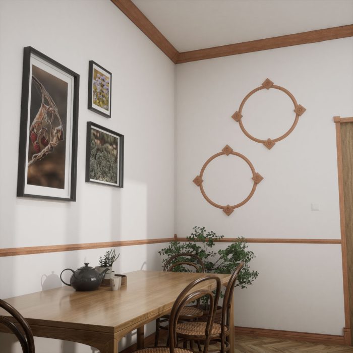 Ekena Millwork 2 1/2"W x 2 1/2"H x 7/8"P Americraft Solid Hardwood Stain Grade Standard Smooth Rosette with Beveled Edge - Image 61