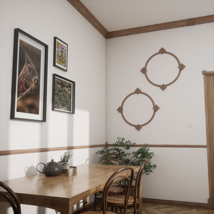 Ekena Millwork 2 1/2"W x 2 1/2"H x 7/8"P Americraft Solid Hardwood Stain Grade Standard Smooth Rosette with Beveled Edge - Image 82