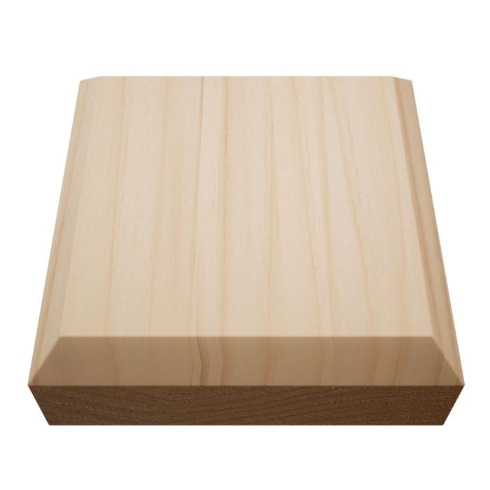 Ekena Millwork 3 1/2"W x 3 1/2"H x 7/8"P Americraft Solid Hardwood Stain Grade Standard Smooth Rosette with Beveled Edge - Image 6