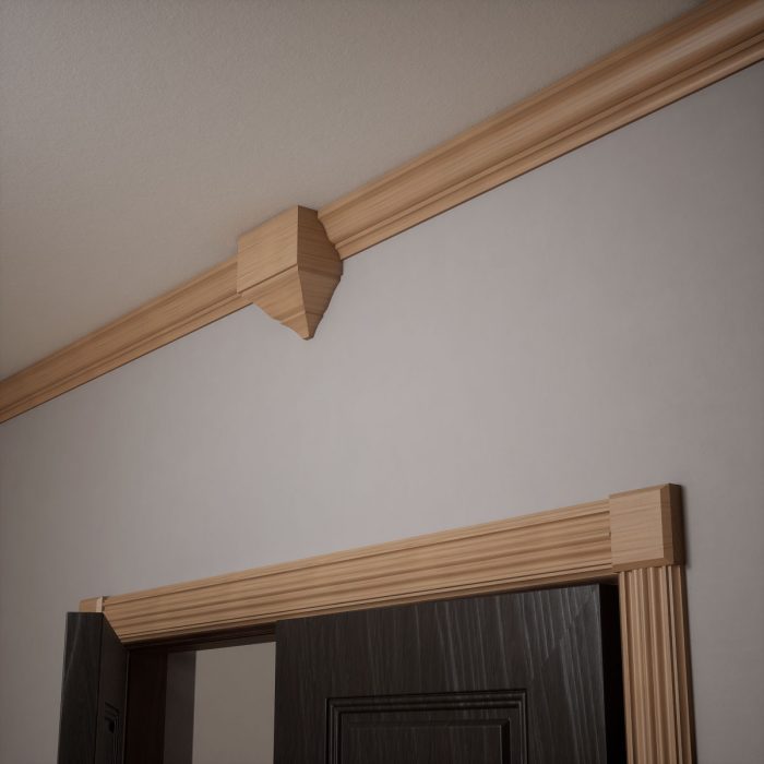 Ekena Millwork 3 3/4"W x 3 3/4"H x 1 1/8"P Americraft Solid Hardwood Stain Grade Standard Smooth Rosette with Beveled Edge - Image 10