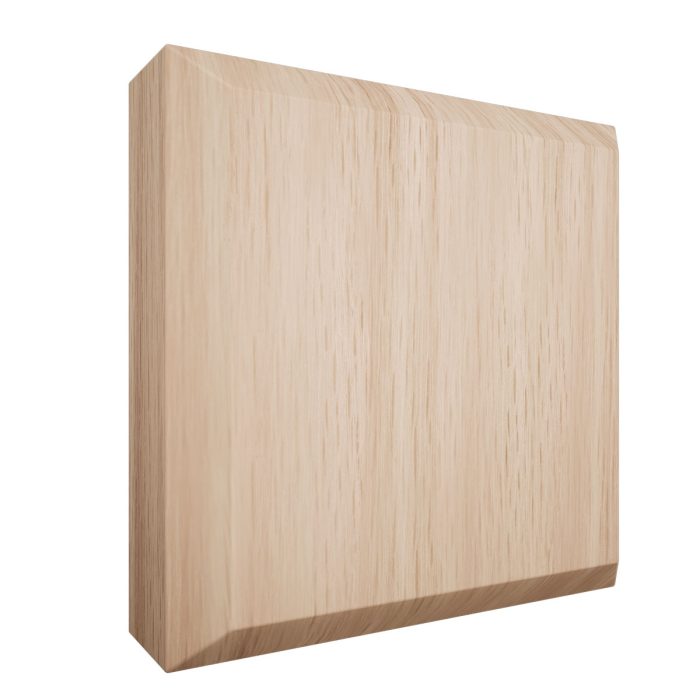 Ekena Millwork 3 3/4"W x 3 3/4"H x 1 1/8"P Americraft Solid Hardwood Stain Grade Standard Smooth Rosette with Beveled Edge - Image 13