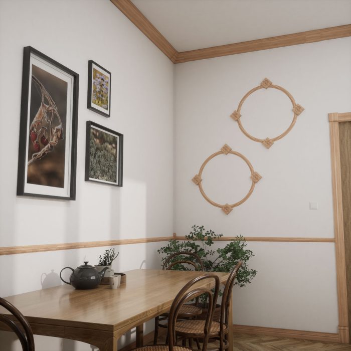 Ekena Millwork 3 3/4"W x 3 3/4"H x 1 1/8"P Americraft Solid Hardwood Stain Grade Standard Smooth Rosette with Beveled Edge - Image 21