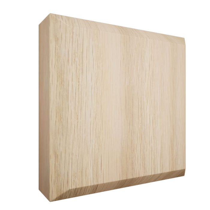Ekena Millwork 3 3/4"W x 3 3/4"H x 1 1/8"P Americraft Solid Hardwood Stain Grade Standard Smooth Rosette with Beveled Edge - Image 23