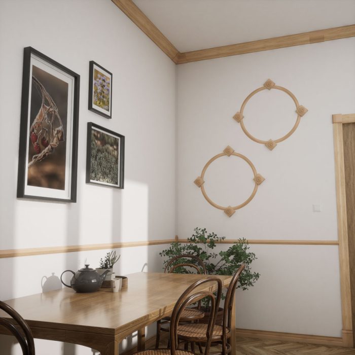 Ekena Millwork 3 3/4"W x 3 3/4"H x 1 1/8"P Americraft Solid Hardwood Stain Grade Standard Smooth Rosette with Beveled Edge - Image 31