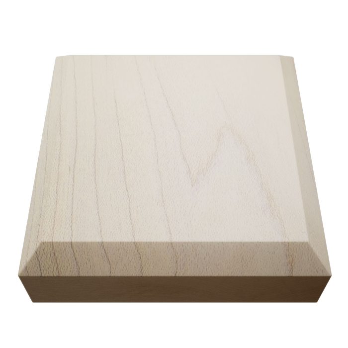 Ekena Millwork 3 3/4"W x 3 3/4"H x 1 1/8"P Americraft Solid Hardwood Stain Grade Standard Smooth Rosette with Beveled Edge - Image 36