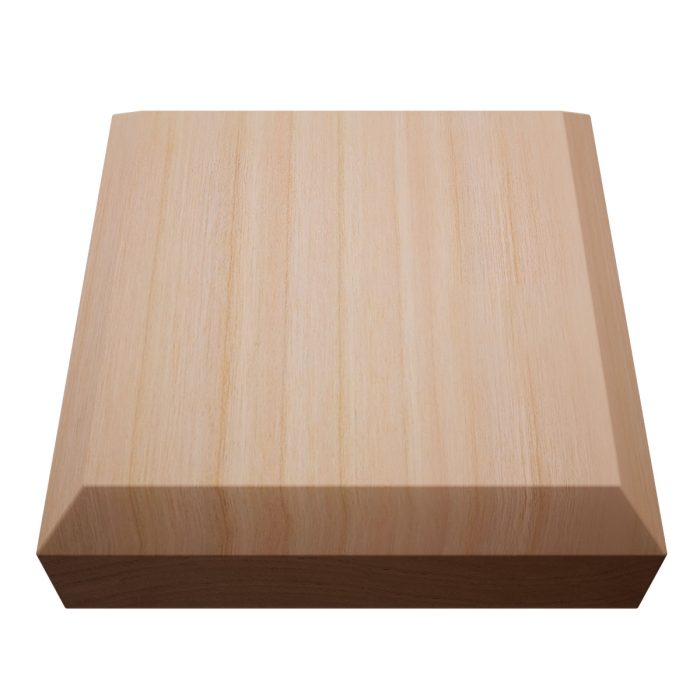Ekena Millwork 3 3/4"W x 3 3/4"H x 1 1/8"P Americraft Solid Hardwood Stain Grade Standard Smooth Rosette with Beveled Edge - Image 46