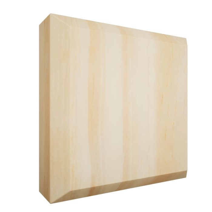 Ekena Millwork 3 3/4"W x 3 3/4"H x 1 1/8"P Americraft Solid Hardwood Stain Grade Standard Smooth Rosette with Beveled Edge - Image 63