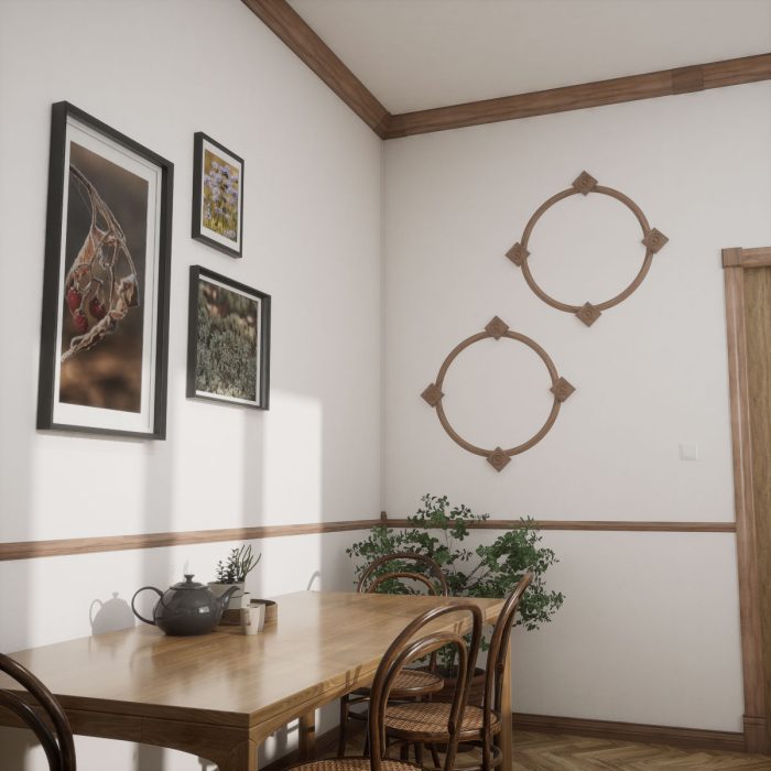 Ekena Millwork 3 3/4"W x 3 3/4"H x 1 1/8"P Americraft Solid Hardwood Stain Grade Standard Smooth Rosette with Beveled Edge - Image 81