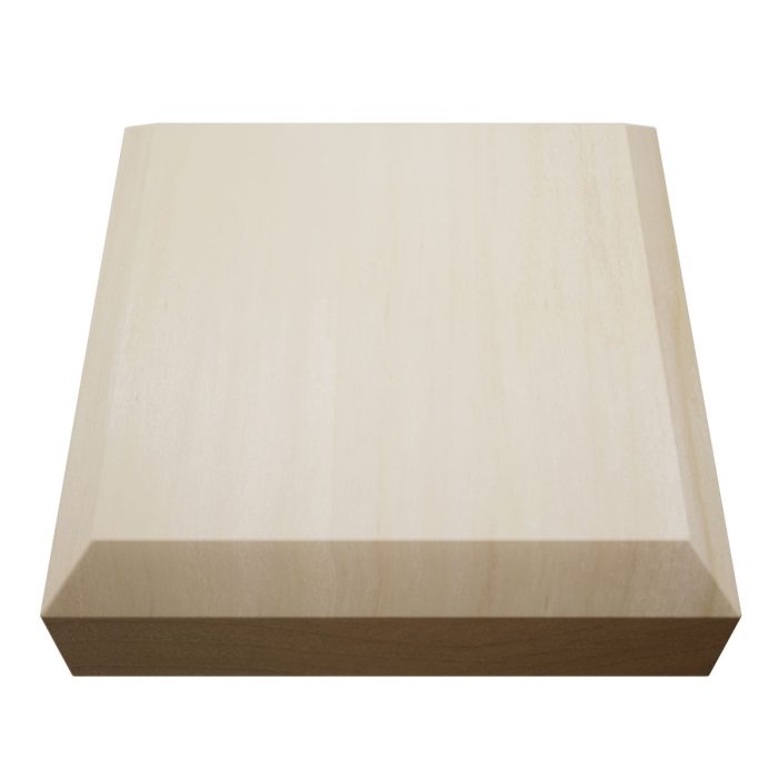 Ekena Millwork 3 3/4"W x 3 3/4"H x 1 1/8"P Americraft Solid Hardwood Stain Grade Standard Smooth Rosette with Beveled Edge - Image 86
