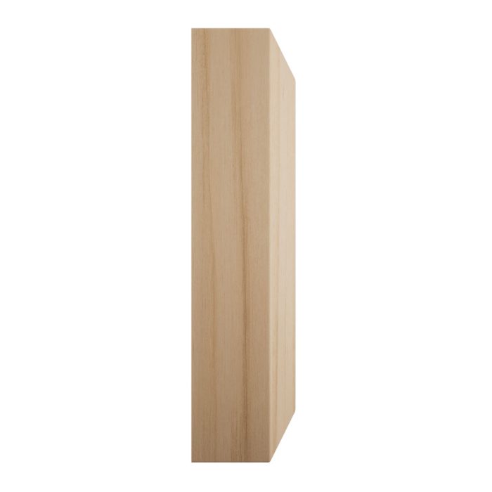 Ekena Millwork 4 1/2"W x 4 1/2"H x 1 1/8"P Americraft Solid Hardwood Stain Grade Standard Smooth Rosette with Beveled Edge - Image 4