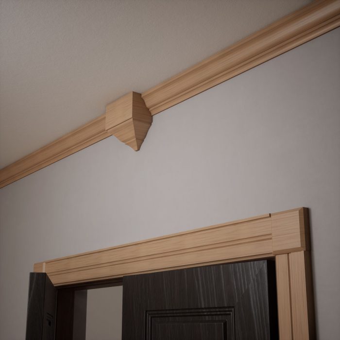 Ekena Millwork 4 1/2"W x 4 1/2"H x 1 1/8"P Americraft Solid Hardwood Stain Grade Standard Smooth Rosette with Beveled Edge - Image 10