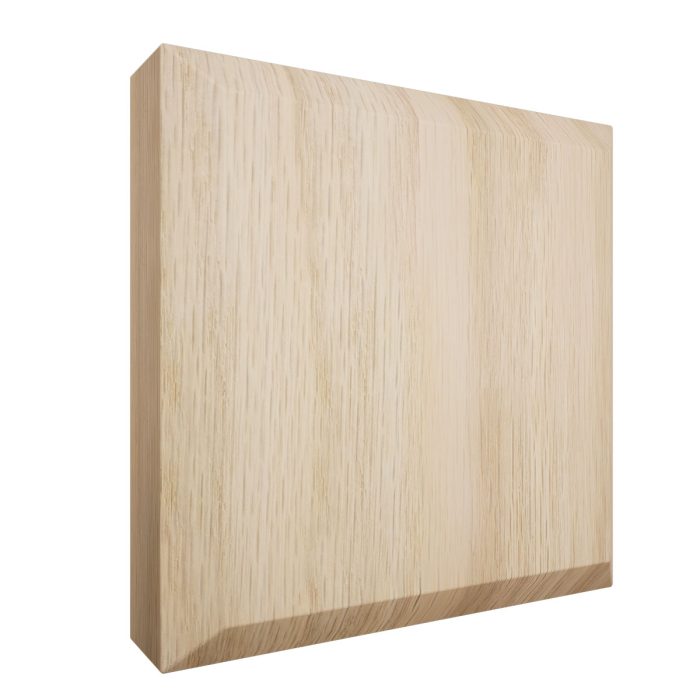 Ekena Millwork 4 1/2"W x 4 1/2"H x 1 1/8"P Americraft Solid Hardwood Stain Grade Standard Smooth Rosette with Beveled Edge - Image 23