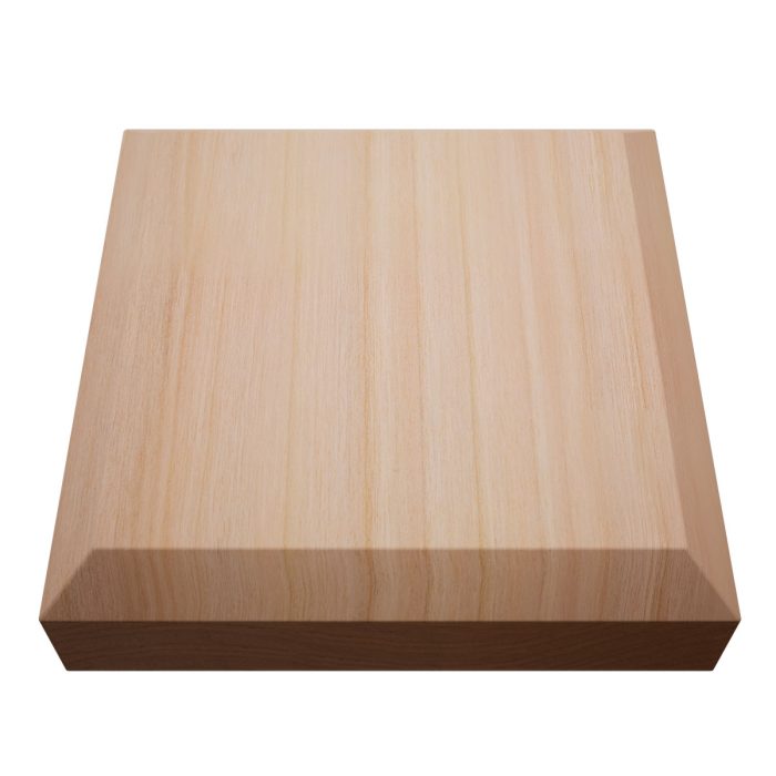 Ekena Millwork 4 1/2"W x 4 1/2"H x 1 1/8"P Americraft Solid Hardwood Stain Grade Standard Smooth Rosette with Beveled Edge - Image 46