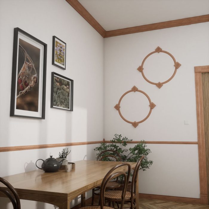 Ekena Millwork 4 1/2"W x 4 1/2"H x 1 1/8"P Americraft Solid Hardwood Stain Grade Standard Smooth Rosette with Beveled Edge - Image 61