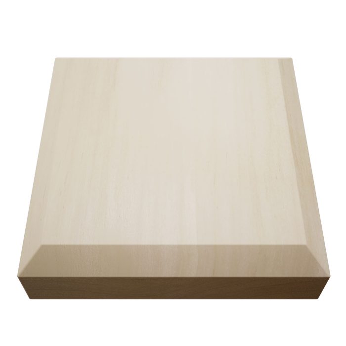 Ekena Millwork 4 1/2"W x 4 1/2"H x 1 1/8"P Americraft Solid Hardwood Stain Grade Standard Smooth Rosette with Beveled Edge - Image 86