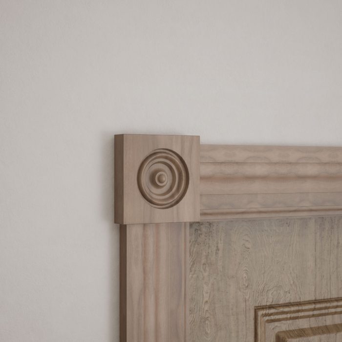 Ekena Millwork 3 1/2"W x 3 1/2"H x 7/8"P Americraft Solid Hardwood Stain Grade Standard Smooth Rosette with Squared Edge - Image 79