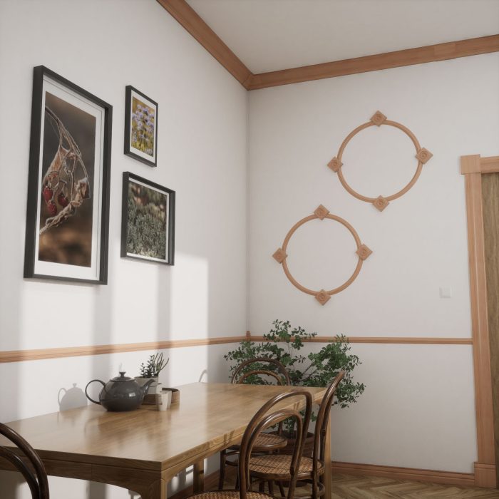 Ekena Millwork 5 1/2"W x 5 1/2"H x 7/8"P Americraft Solid Hardwood Stain Grade Standard Smooth Rosette with Squared Edge - Image 51