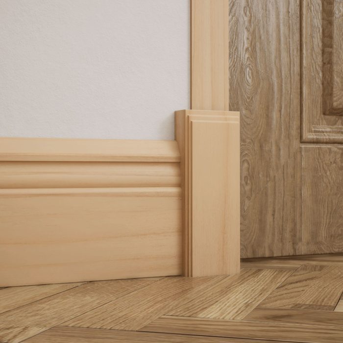 Ekena Millwork 2 1/2"W x 6 1/2"H x 1 1/8"P Americraft Solid Hardwood Stain Grade Smooth Plinth Block with Decorative Edge - Image 8