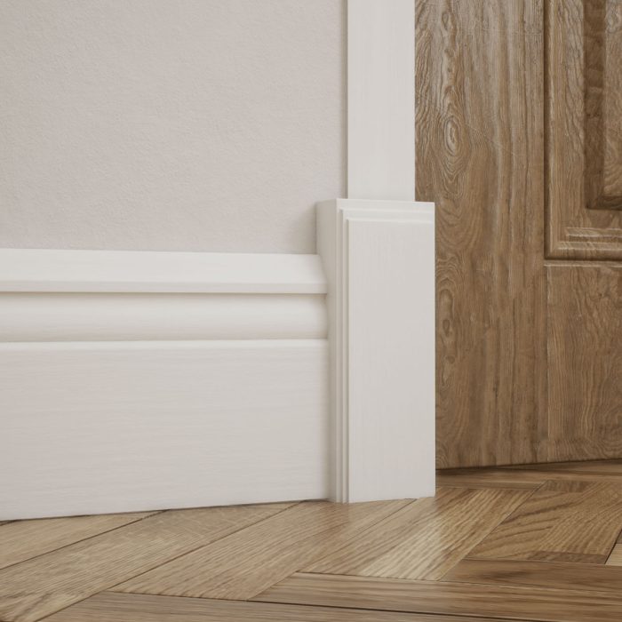 Ekena Millwork 2 1/2"W x 6 1/2"H x 1 1/8"P Americraft Solid Hardwood Stain Grade Smooth Plinth Block with Decorative Edge - Image 94