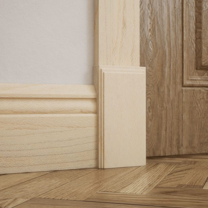 Ekena Millwork 3 1/2"W x 6 1/2"H x 1 1/8"P Americraft Solid Hardwood Stain Grade Smooth Plinth Block with Decorative Edge - Image 38