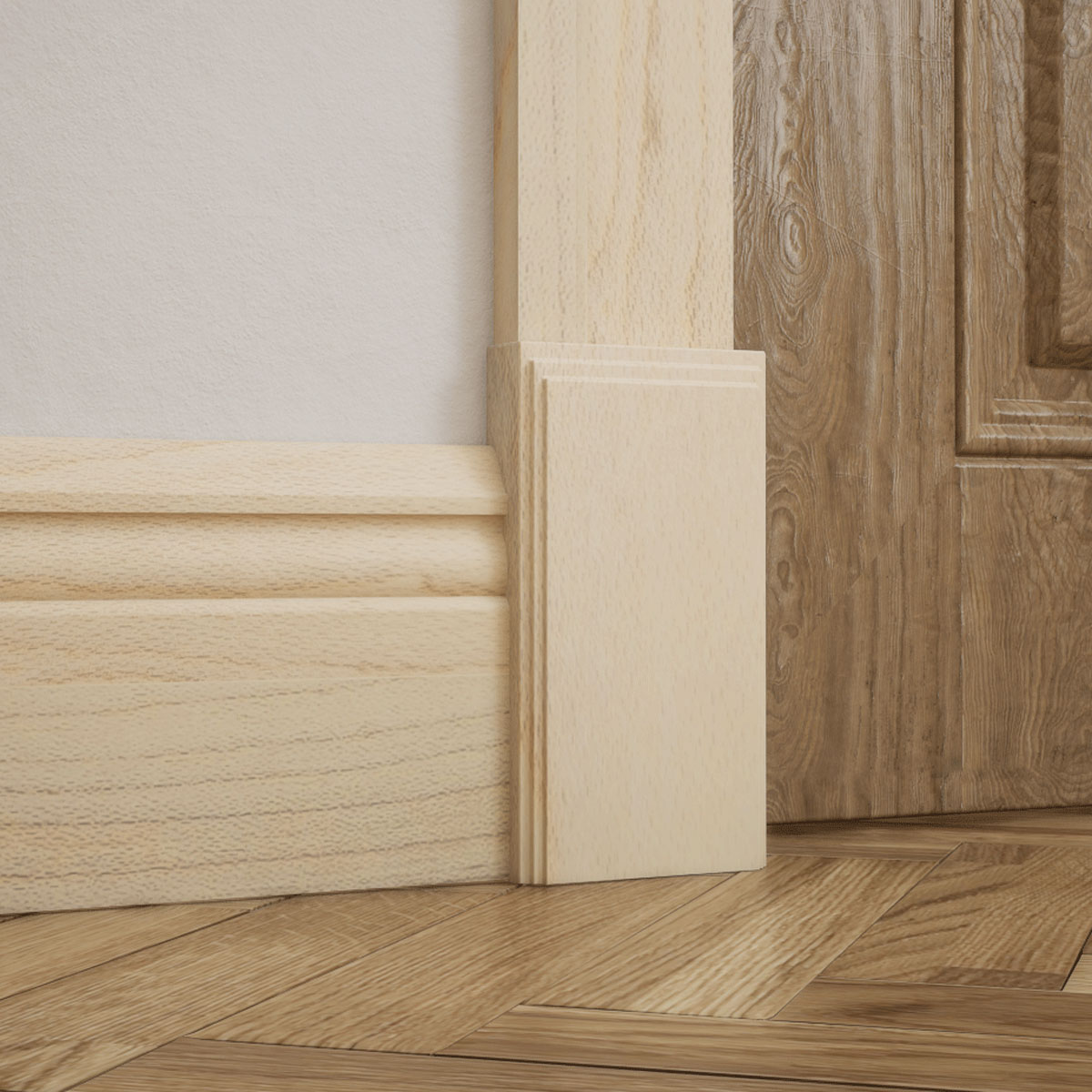 Ekena Millwork 3 1/2"W x 6 1/2"H x 1 1/8"P Americraft Solid Hardwood Stain Grade Smooth Plinth Block with Decorative Edge - Image 38