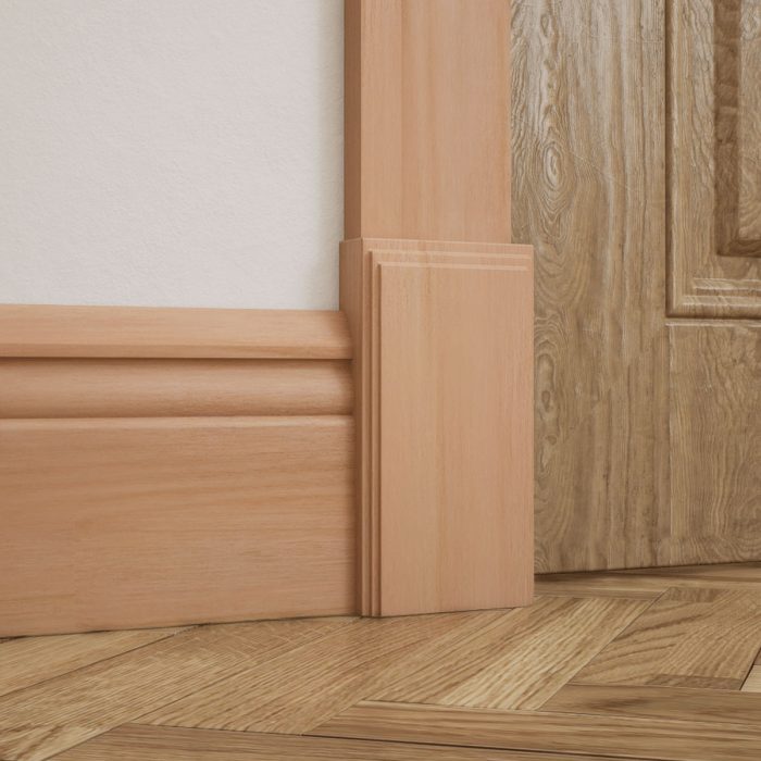 Ekena Millwork 3 1/2"W x 6 1/2"H x 1 1/8"P Americraft Solid Hardwood Stain Grade Smooth Plinth Block with Decorative Edge - Image 48