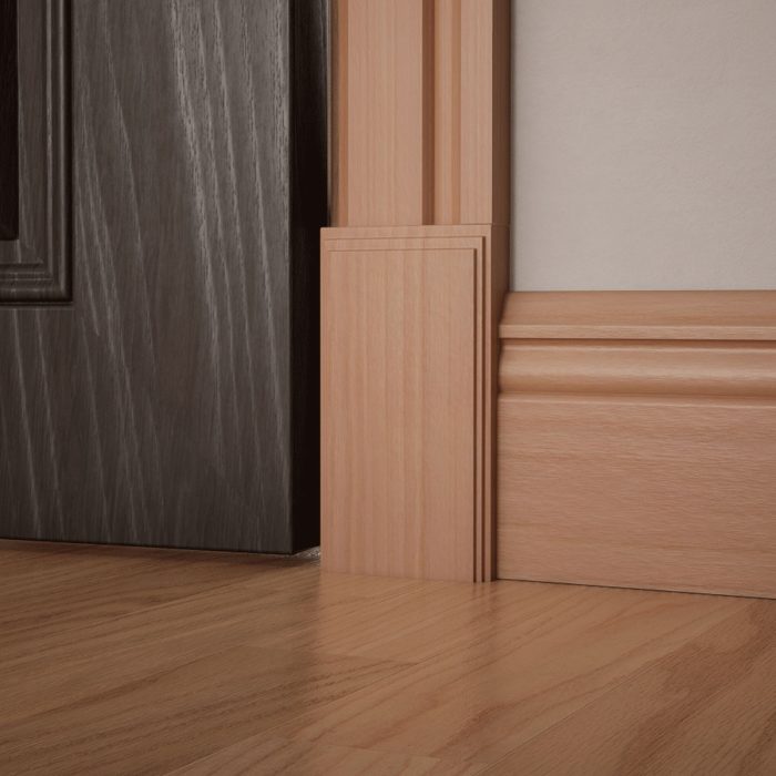 Ekena Millwork 3 1/2"W x 6 1/2"H x 1 1/8"P Americraft Solid Hardwood Stain Grade Smooth Plinth Block with Decorative Edge - Image 50