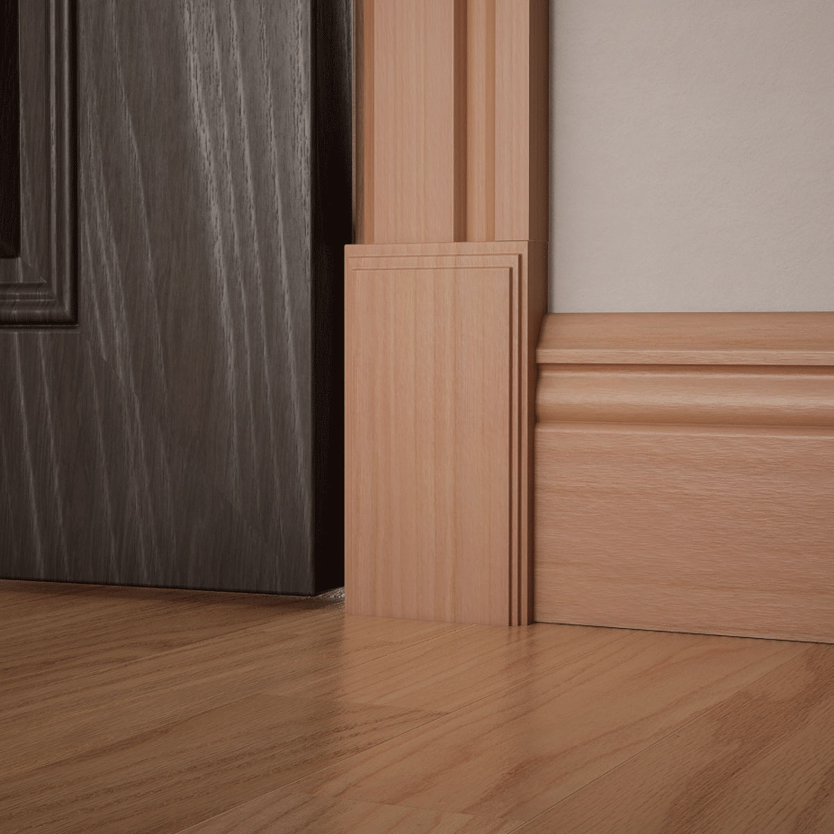 Ekena Millwork 3 1/2"W x 6 1/2"H x 1 1/8"P Americraft Solid Hardwood Stain Grade Smooth Plinth Block with Decorative Edge - Image 50