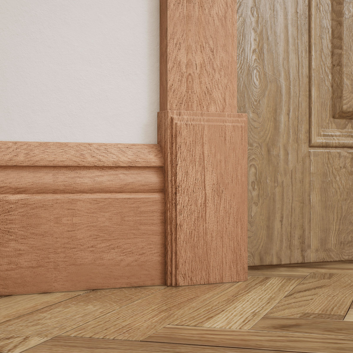 Ekena Millwork 3 1/2"W x 6 1/2"H x 1 1/8"P Americraft Solid Hardwood Stain Grade Smooth Plinth Block with Decorative Edge - Image 58