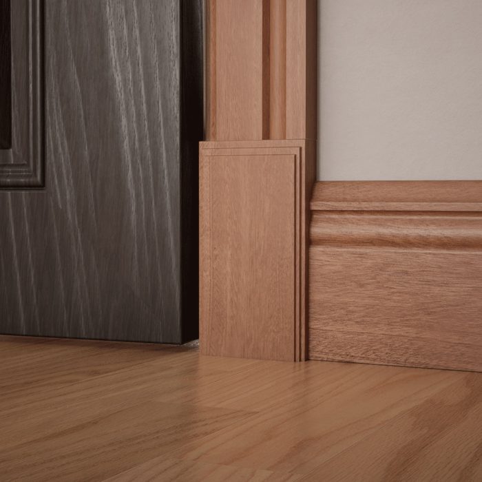 Ekena Millwork 3 1/2"W x 6 1/2"H x 1 1/8"P Americraft Solid Hardwood Stain Grade Smooth Plinth Block with Decorative Edge - Image 60