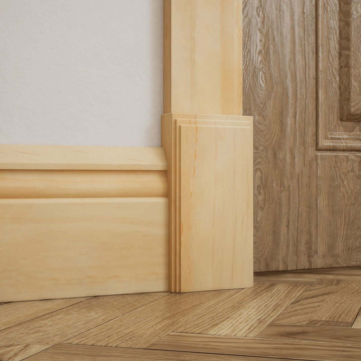 Ekena Millwork 3 1/2"W x 6 1/2"H x 1 1/8"P Americraft Solid Hardwood Stain Grade Smooth Plinth Block with Decorative Edge - Image 68