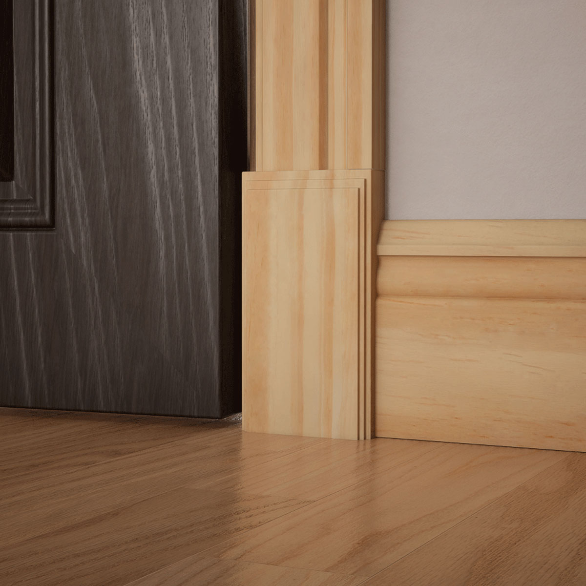 Ekena Millwork 3 1/2"W x 6 1/2"H x 1 1/8"P Americraft Solid Hardwood Stain Grade Smooth Plinth Block with Decorative Edge - Image 70