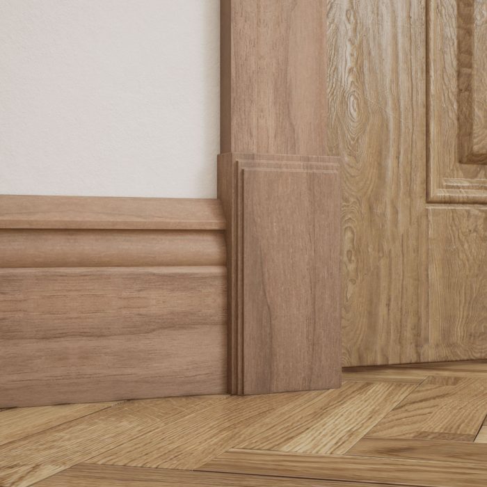 Ekena Millwork 3 1/2"W x 6 1/2"H x 1 1/8"P Americraft Solid Hardwood Stain Grade Smooth Plinth Block with Decorative Edge - Image 78