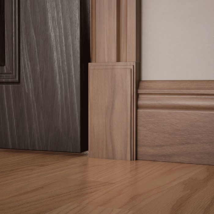 Ekena Millwork 3 1/2"W x 6 1/2"H x 1 1/8"P Americraft Solid Hardwood Stain Grade Smooth Plinth Block with Decorative Edge - Image 80