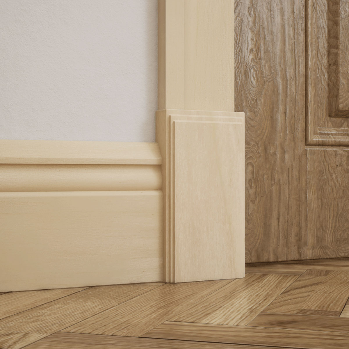 Ekena Millwork 3 1/2"W x 6 1/2"H x 1 1/8"P Americraft Solid Hardwood Stain Grade Smooth Plinth Block with Decorative Edge - Image 88